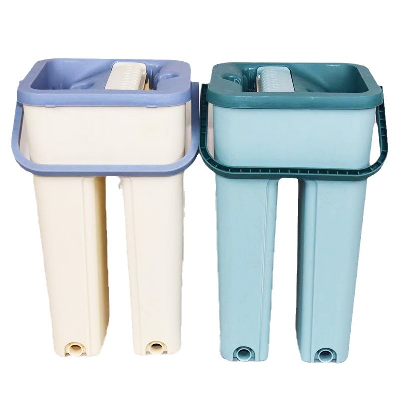 Fregona ahorro de trabajo hogar actualizado raspado fregona perezosa fregona plana cubo húmedo y seco traje de doble uso tienda departamental