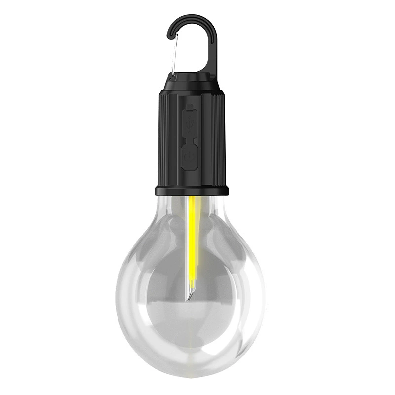 Camping LED Bubble Lamp (Eagle Flash) EF-T Series — 400 mAh Rechargeable & Solar, Hook Handle