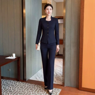 西装职业套装女阔腿裤春夏高级感时尚洋气通勤职场顾问经理工作服