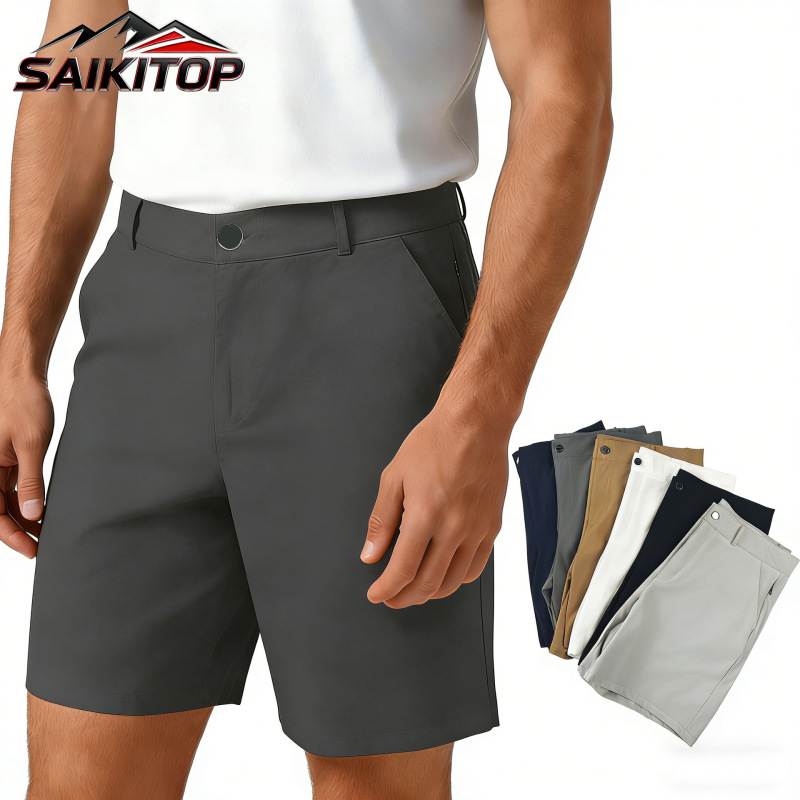 Popular Golf Shorts for Men, Quick-Dry Shorts for Men, Summer Outdoor Sports Shorts with 6 Pockets, Suit-Style Shorts