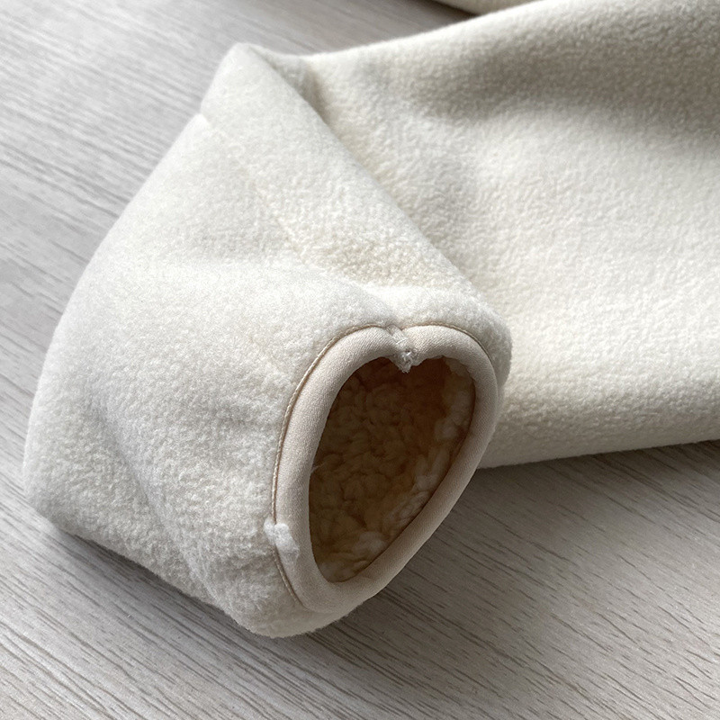 (2개) 독신 남녀 수출  가을과 겨울 더블 레이어 복합 기모 패딩 양고기 양털 폴라 플리스 칼라 코트 16373