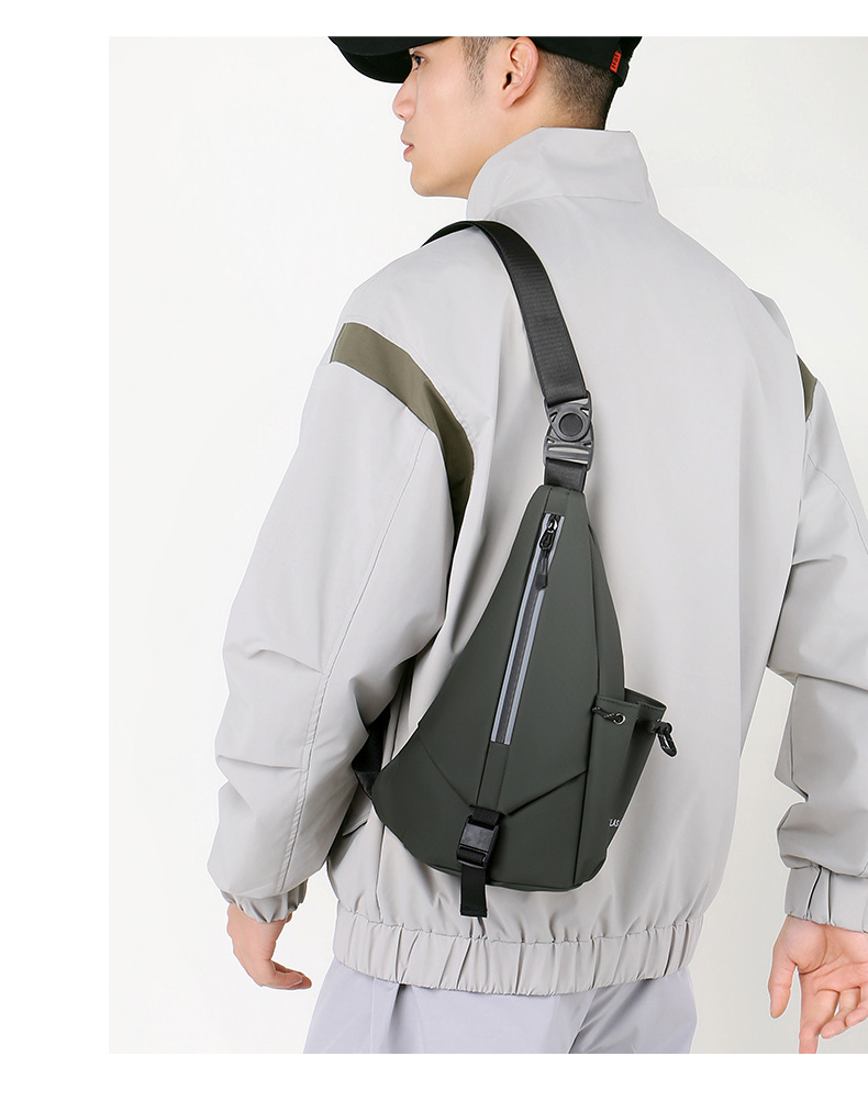 Reflective Chest Bag For Men Waterproof Sling Bag For Commuting_voghion.com