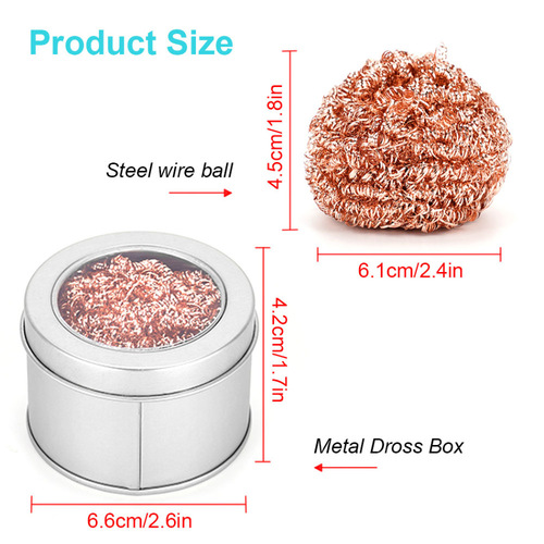 Soldering iron tip cleaner, Soldering tip cleaner, Soldering tip suction copper ball, Soldering tip cleaning ball, Solder removal ball
