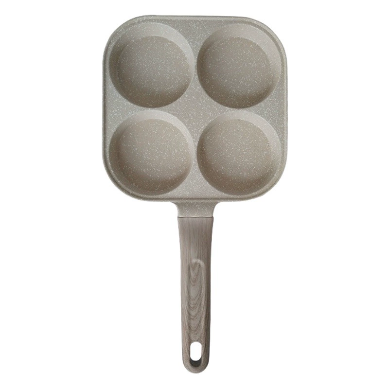 XY113 Домашний яичный бургер горшок антипригарный горшок сковороды сковороды с четырьмя отверстиями