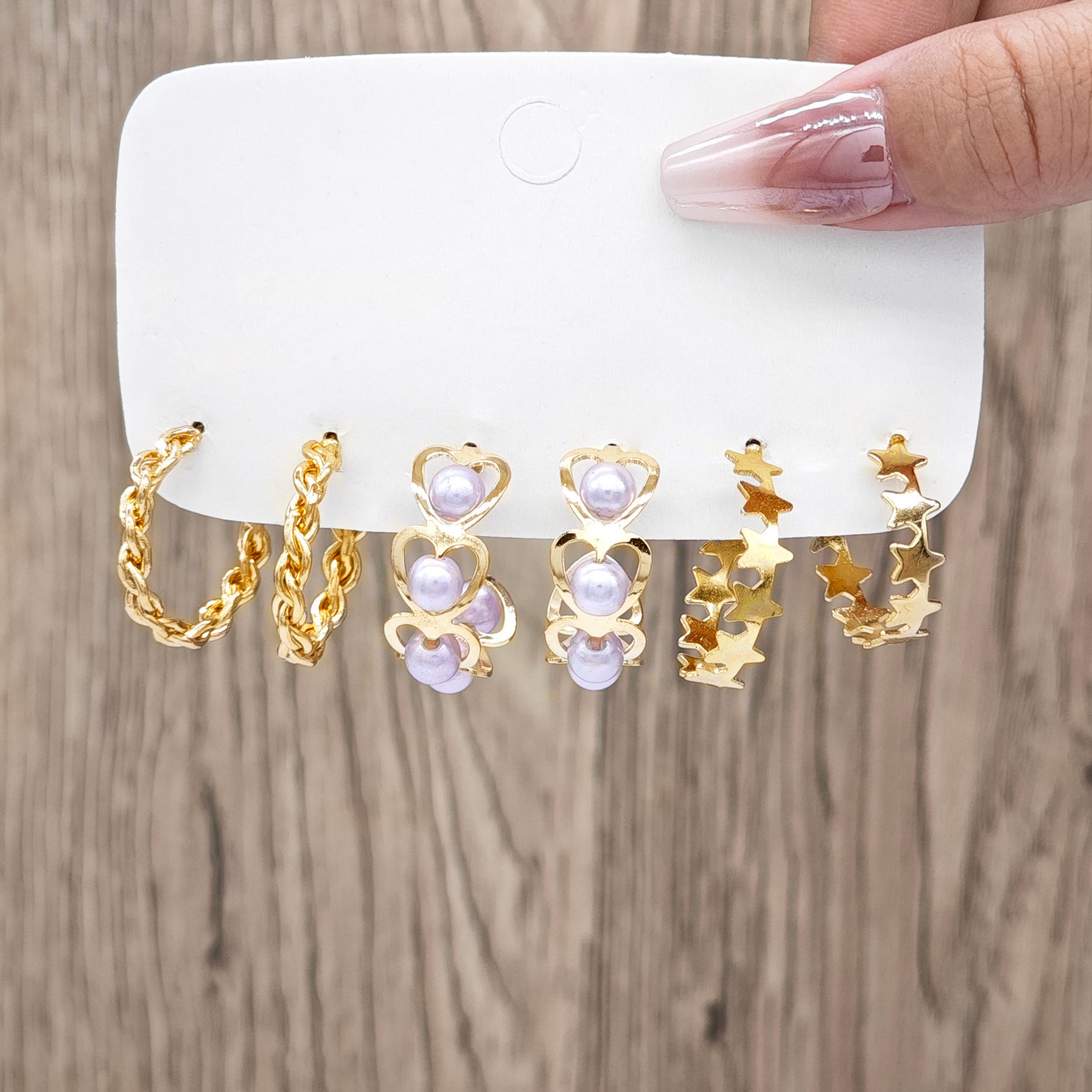 Alloy Ear Needle Material 1 Set Simple Style Classic Style Heart Shape Alloy Earrings