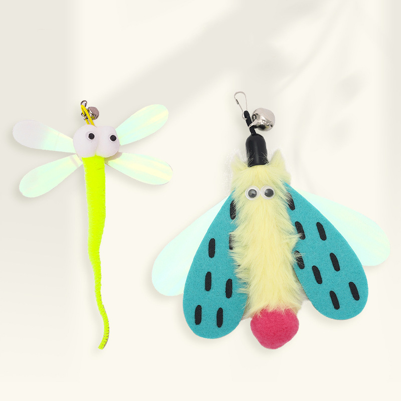 Hoopet mascotas juguete de gato sustituir cabeza de gato juguete auto-hi alivio aburrido plumas resistentes a la mordida simulación pájaros productos para gatos