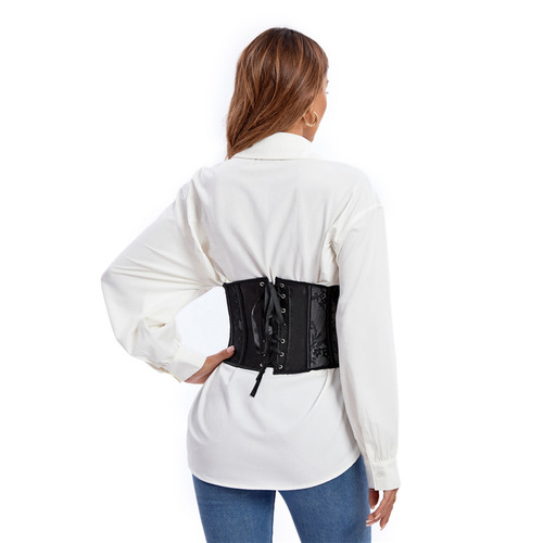 New mesh breathable short girdle waist clip belly tightening body girdle Amazon AliExpress cross-border supply