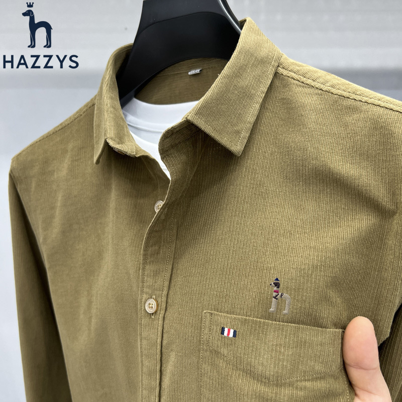 Hazzzyx Official Store Flagship Men's Long-Sleeve Shirt Korean Style Casual Workwear Shirt Men's Trendy Hazzzyx Official Store Flagship Men's Long-Sleeve Shirt Korean Style Casual Workwear Shirt Men's Trendy