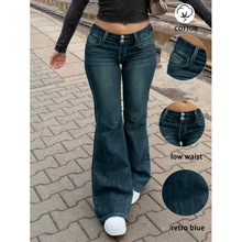 H 34347 Retro high waist flared jeans ���Ÿ���΢��ţ�п�