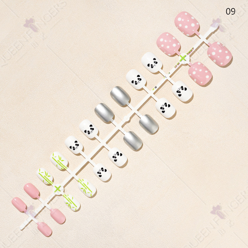 Nuevo manicure 24 piezas de banda de desgaste de uñas productos terminados manicure niños parches manicure productos terminados manicure