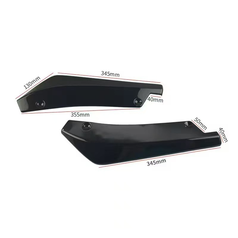 Cross-Border Car Surround Black Carbon Fiber Rear Corner Rear Lip Anti-Collision Exterior Modification Accessories Rear Spoiler Rear Corner
