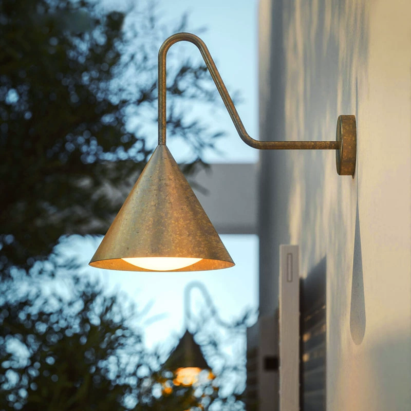 Наружные настенные светильники Водонепроницаемый забор патио Терраса садовые светильники Вилла на открытом воздухе