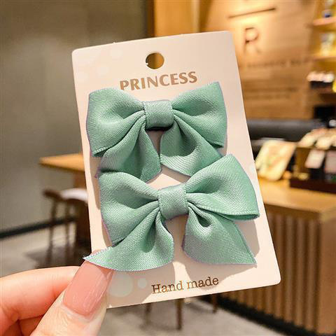 Girl'S Sweet Korean Style Bow Knot Cloth Metal Hair Clip display picture 7