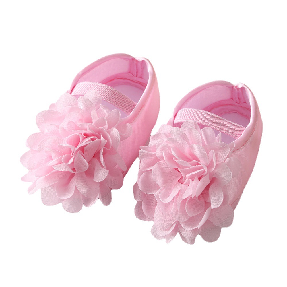 2022 new baby shoes hair band suit European and American flower lovely princess shoes 0-3-6-9-12 month baby shoes