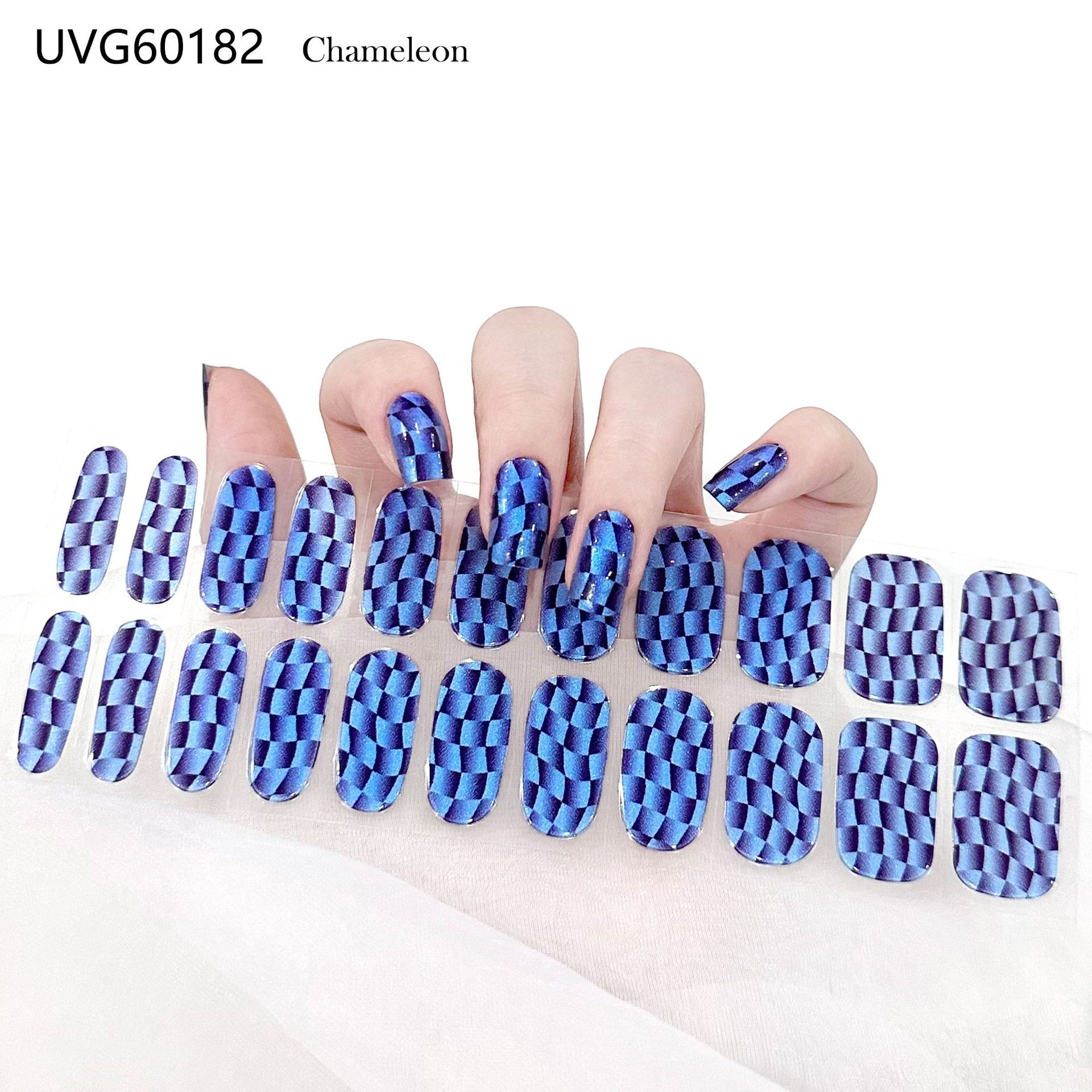 Pegatinas de uñas de gel UV transparentes efecto hielo, semicuradas, con lámina dorada, fototerapia, efecto película de aceite