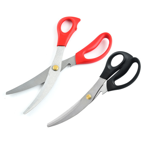 Curved blade kitchen scissors Korean stainless steel barbecue scissors Barbecue scissors kitchen scissors kitchen chicken bone scissors