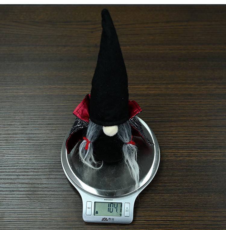 wholesale Halloween gesichtslose Puppe schwarzer Hexenmantel Hut Vampirpuppe Nihaojewelrypicture2