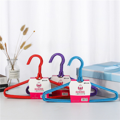 children Decor Dip coat hanger Cheap Clothes hanger Clothes stay Clematis PE Dip coat hanger wholesale General merchandise