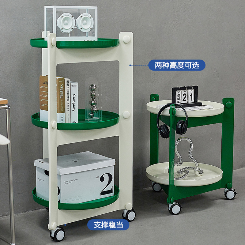 小圓桌茶几移動簡約現代沙發邊幾置物架網紅創意推車家用床頭戶型