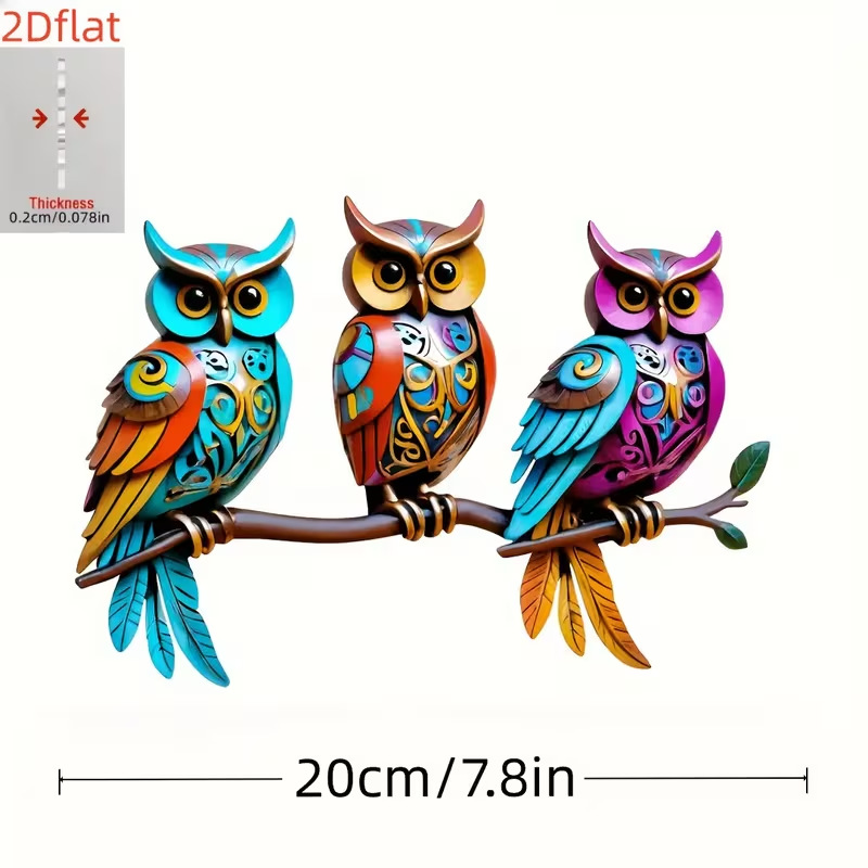 Colgante creativo transfronterizo nuevo producto acrílico búho abeja patio pegatinas de pared decoración