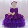 Small princess costume, children's dress with bow, photography props, special occasion clothing