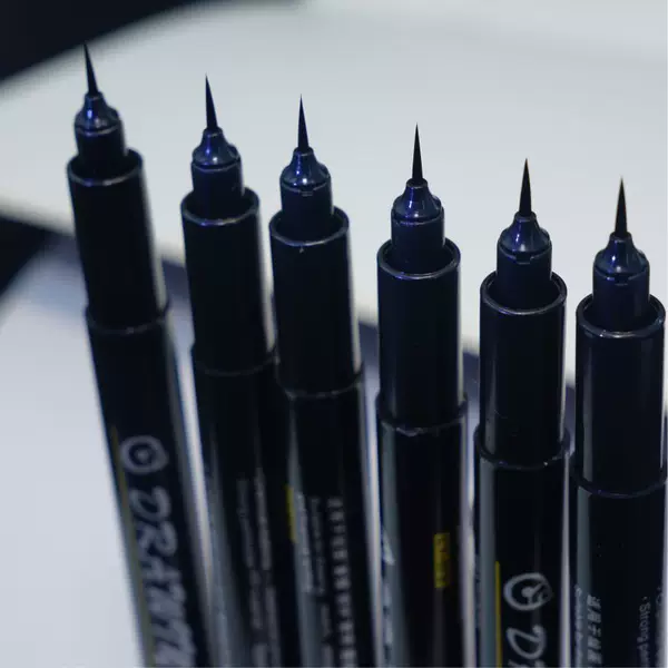 Comes with a Black Oily Soft-Head Ultra-Fine Brush Pen for Hook Line Stroke Painting Financial Animation Calligraphy Writing Pen