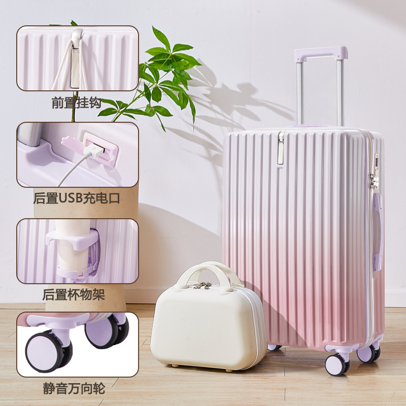 [Fábrica de selección estricta] pequeña maleta de color gradiente fresco estudiante japonesa de alto valor de cara nuevo 2025
