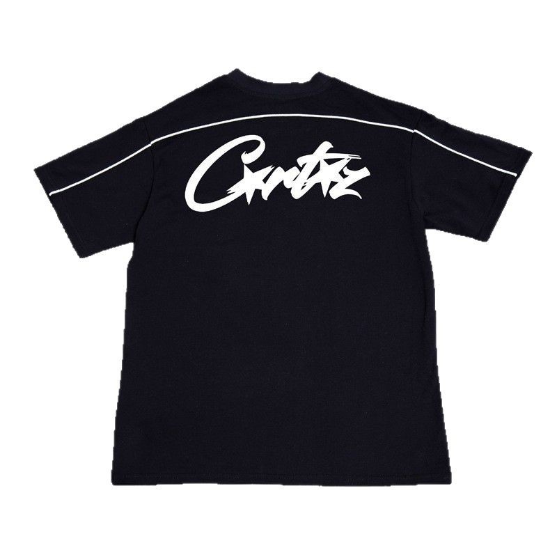 Transfronterizo nuevo corteiz manga corta Devil Island camiseta carta Logo impreso cuello redondo americano casual suelta media manga