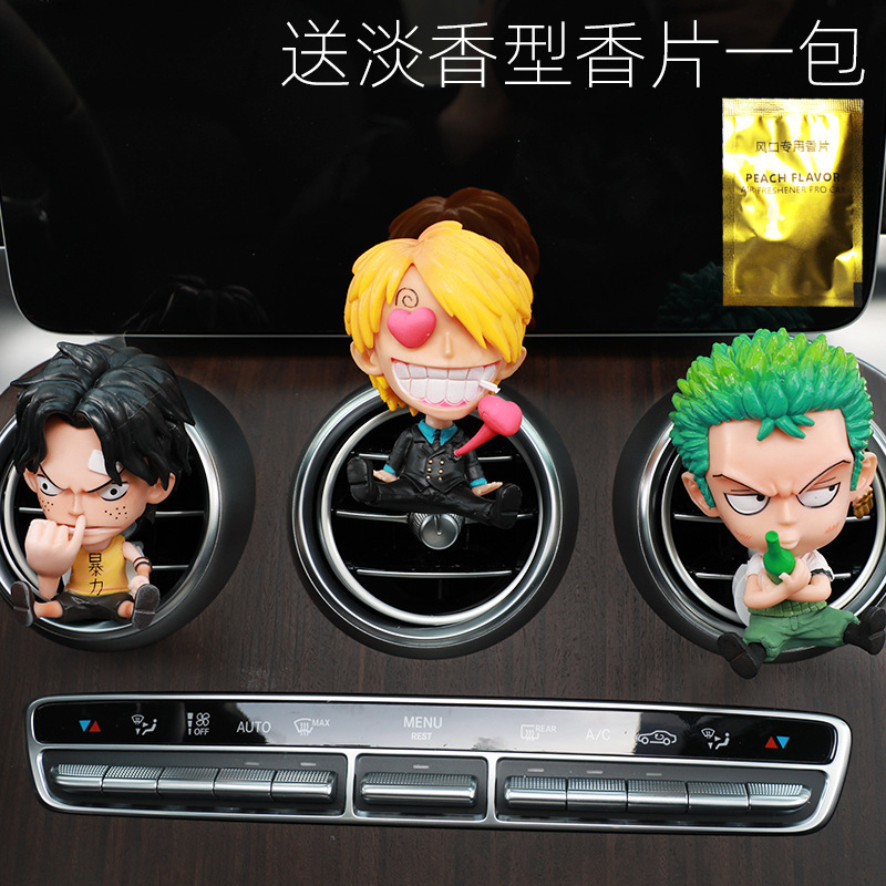 One Piece Hand Car Outlet Clip de perfume Luffy Accesorios creativos para automóviles Decoración de automóviles Adornos para hombres y mujeres