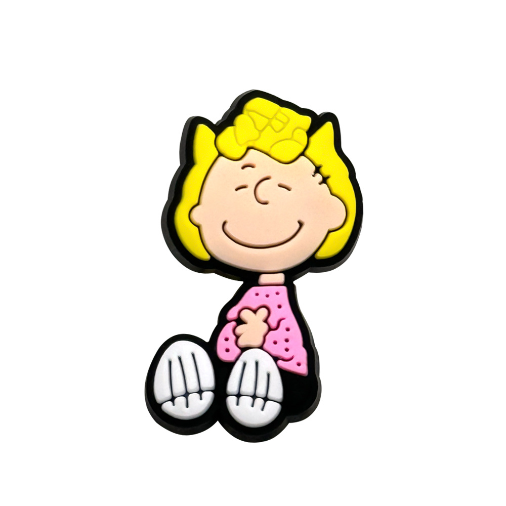 Círculos animados Snoopy zapatos flores Snoopy zapatos agujero de flores accesorios botones de zapato PVC botones de jardín botones de decoración