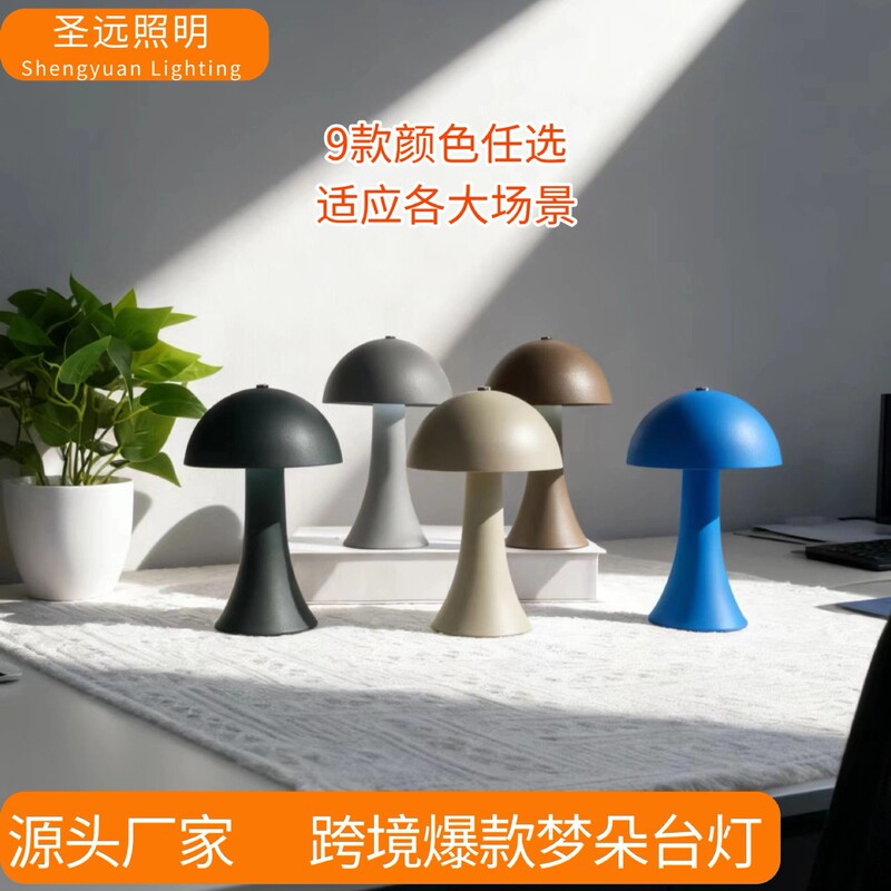 Casual Modern Bedroom Bedside Lamp, Fashionable Art Room Living Room Lighting, Creative Popular Mushroom Decorative Table Lamp