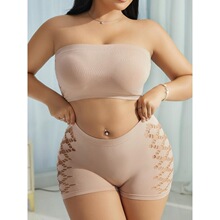 X 68234 Seams Hollow Out Sport Bra Panty Set �ο��޺��˶�