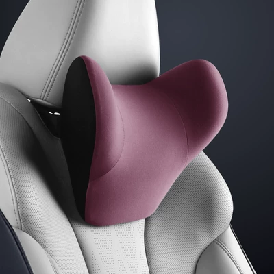 Memory cotton car headrest waist Headrest - headrest-rouge-purple