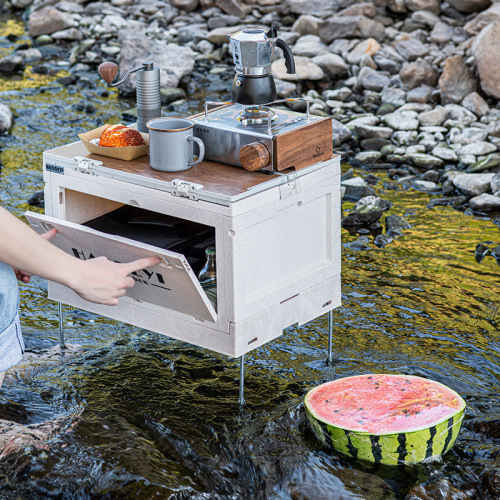Outdoor foldable table storage box camping picnic car organizer storage box