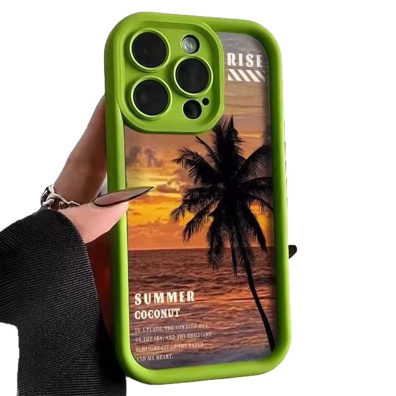 Sunrise Coconut para Apple 16Promax funda para teléfono móvil Sky Eye Step Shell iPhone15/14/13 Europa y América 12