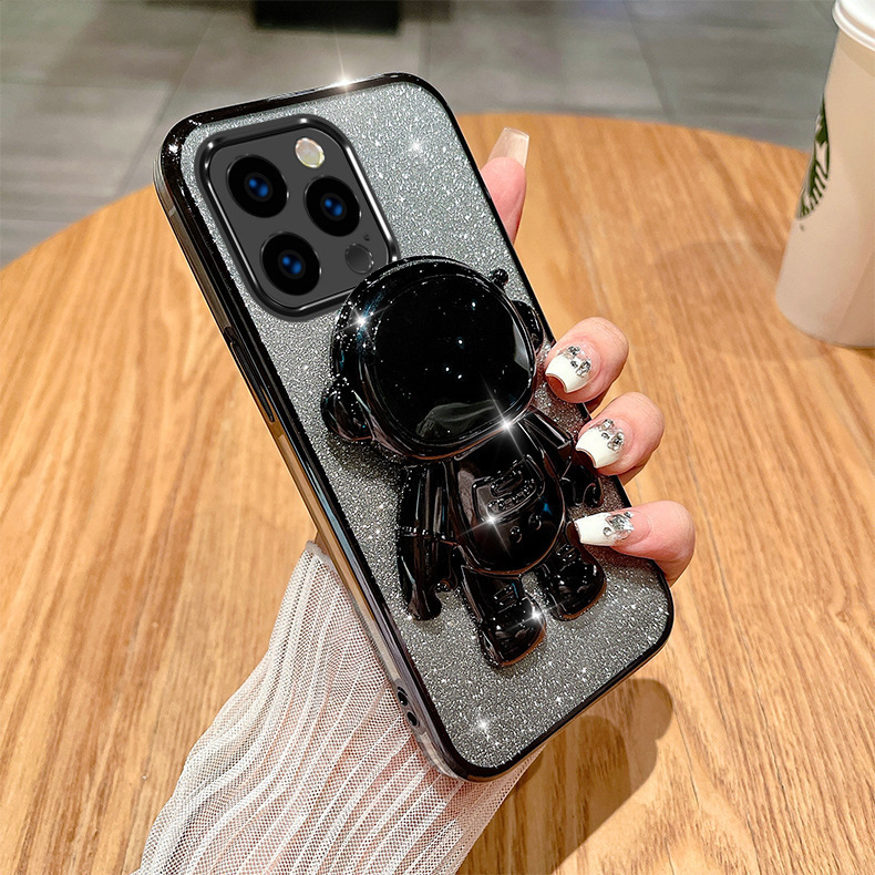 Applicable voice Note 12 mobile phone shell astronaut bracket HOT30 transparent glitter protective cover HOT40 Internet celebrity