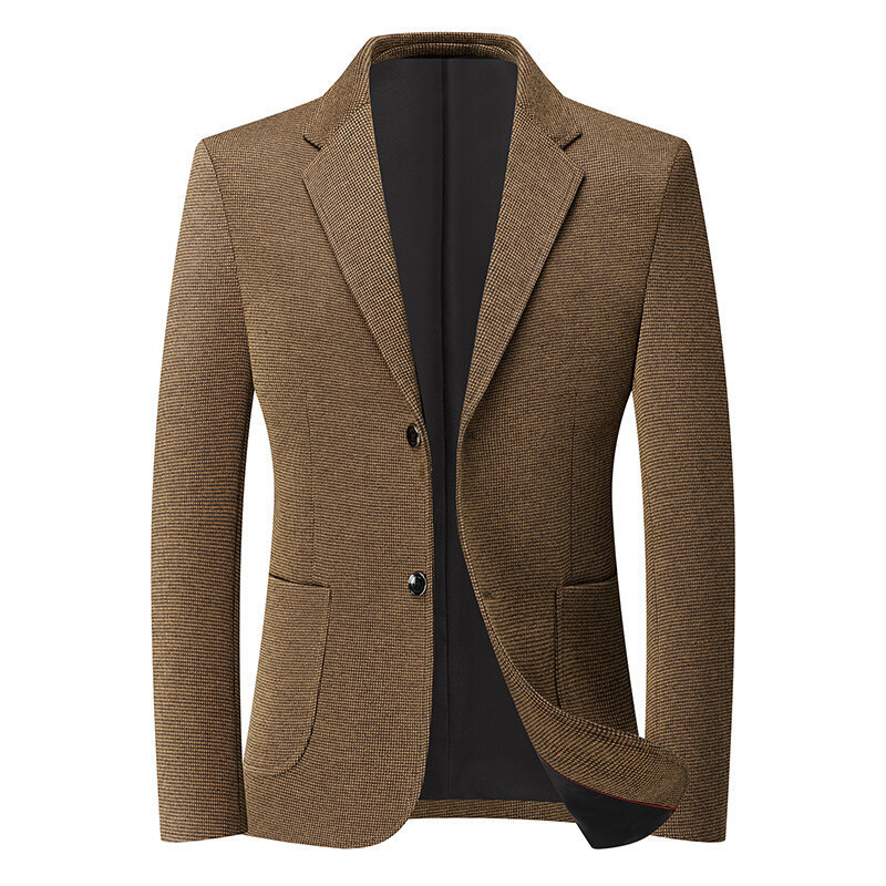 Spring and Autumn Cross-border New Single-breasted Solid Color Youth Men's Suit Casual Dad's One-piece Suit Jacket Top