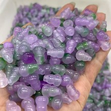 春彩色8x12mm葫芦巴山玉散珠批发手工DIY饰品配件紫绿玉石葫芦