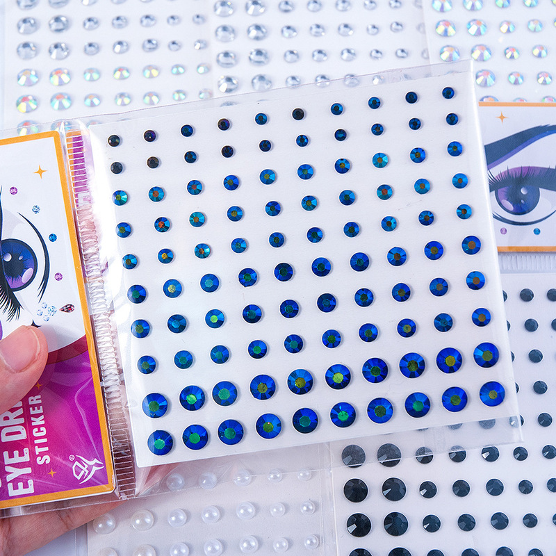 Cross-border new single acrylic diamond paste electric syllable eye face paste nail DIY decoration with wholesale