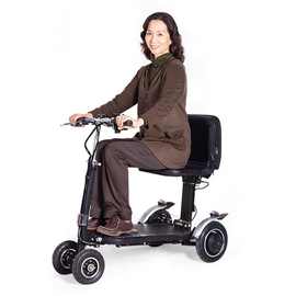 跨境畅销款迷你电瓶车老人代步车乘飞机折叠轮椅三轮残疾人电动车