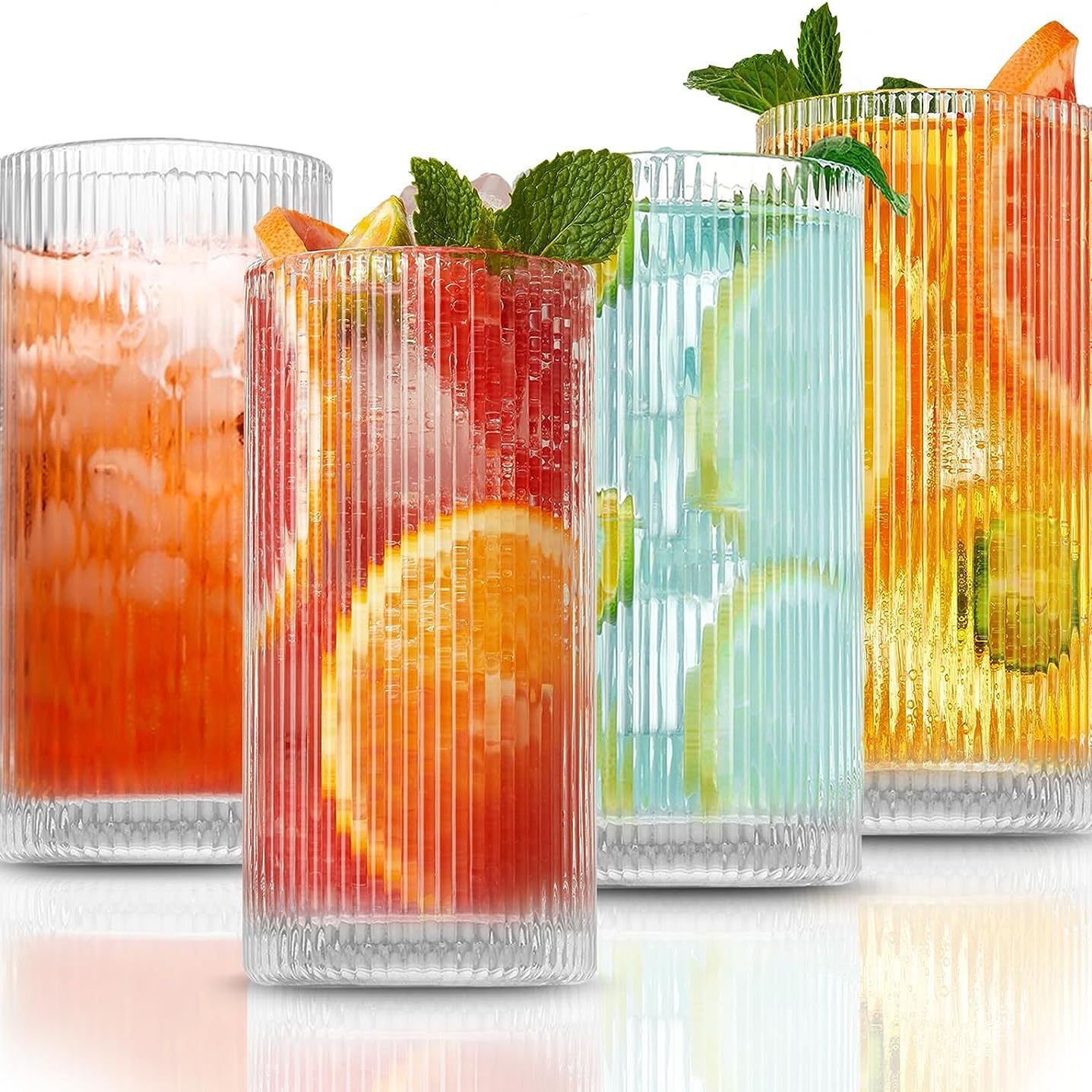 Amazon 12oz patrón vertical taza de vidrio de leche taza de paja jugo de cola bebida taza cóctel Whisky copa de vino