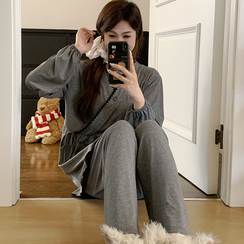 New Postpartum Clothing for Autumn and Winter, Breastfeeding Maternity Pajamas, Spring and Autumn Maternity Wear, Bra-Free Home Wear Set New Postpartum Clothing for Autumn and Winter, Breastfeeding Maternity Pajamas, Spring and Autumn Maternity Wear, Bra-Free Home Wear Set