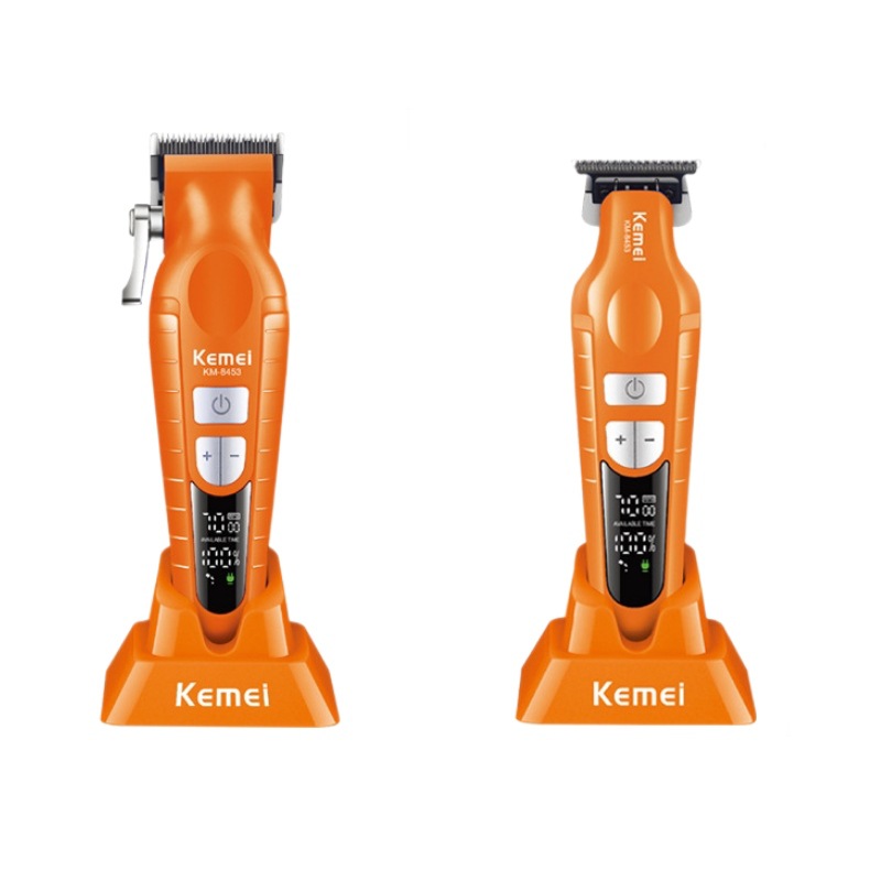 Set de Cortadora de Pelo Eléctrica Kemei KM-8543, Recortadora de Pelo Eléctrica Profesional con Pantalla Digital, Venta al Por Mayor