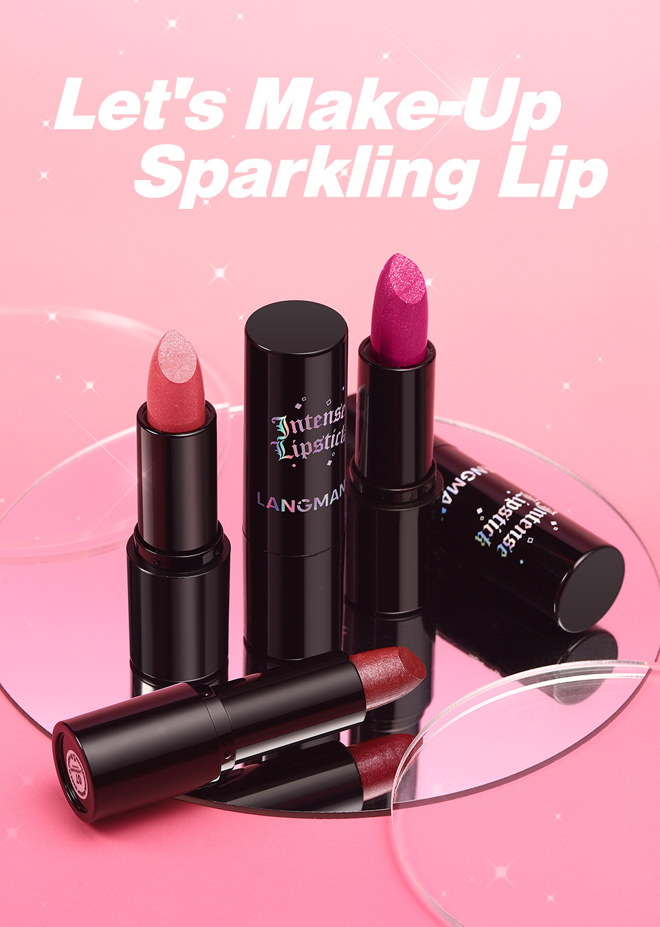 LANGMANNI Seven-color Gothic pearlescent lipstick is a multi-functional lipstick for both lips and cheeks full figure