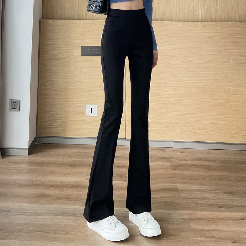 喇叭裤子女春秋2025年新款大码高腰显瘦垂感夏季薄款休闲微喇长裤