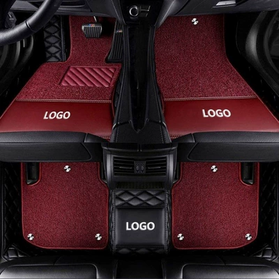 Modelə uyğun ayaqaltı Audi A4L, Audi A6L - audi-a4-2004-2008-double-layer-pure-black-burgundy-silk-loop