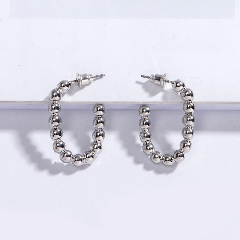 Retro Geometric Fashion Pearl Earrings display picture 27
