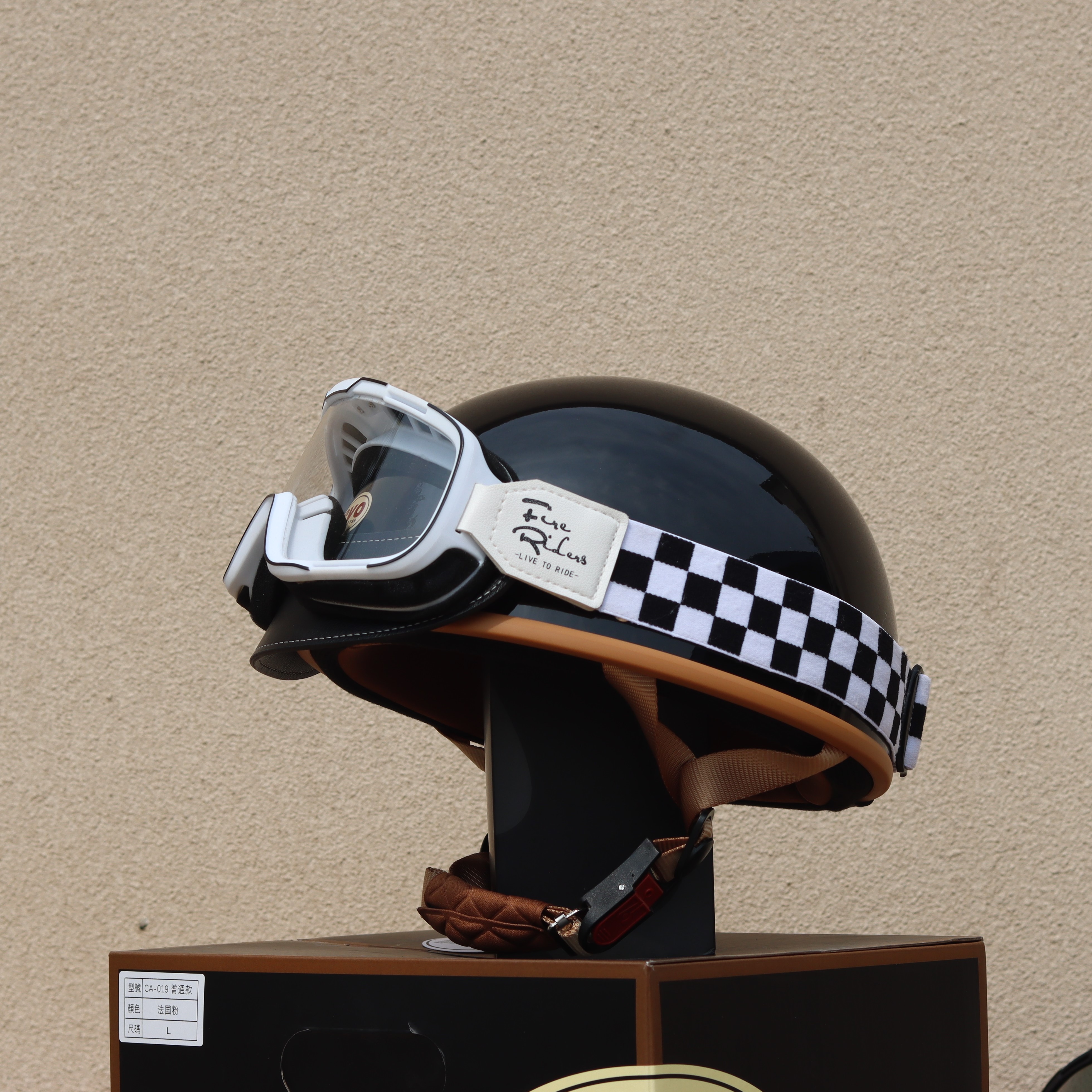 Taiwan Retro Half Helmet Motorcycle Electric Lightweight 3C Summer