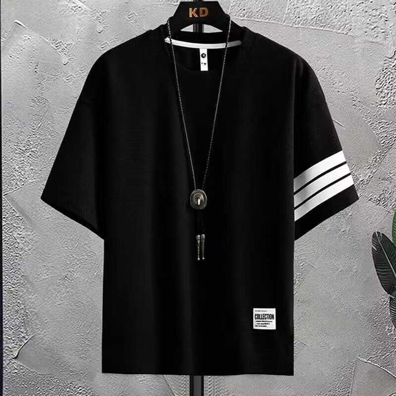 Leichtes Herren Sommer Trainingsanzug Set Waffelstrick Freizeit_voghion.com