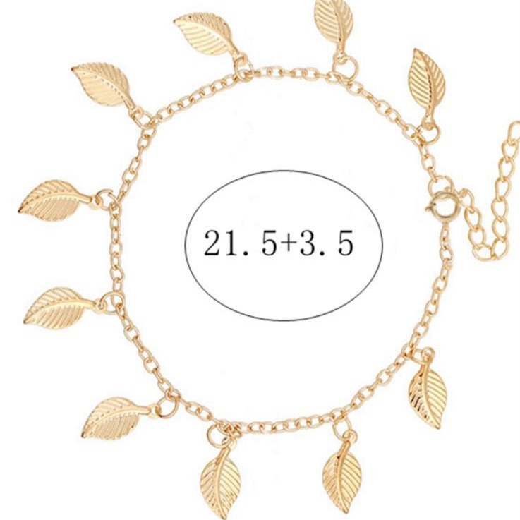 s925 argento foglia ciondolo cavigliera semplice nappa piede gioielli moda vendita calda donne_voghion.com